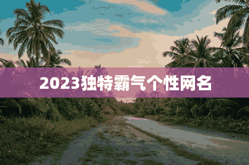 2023独特霸气个性网名(2023年网名)